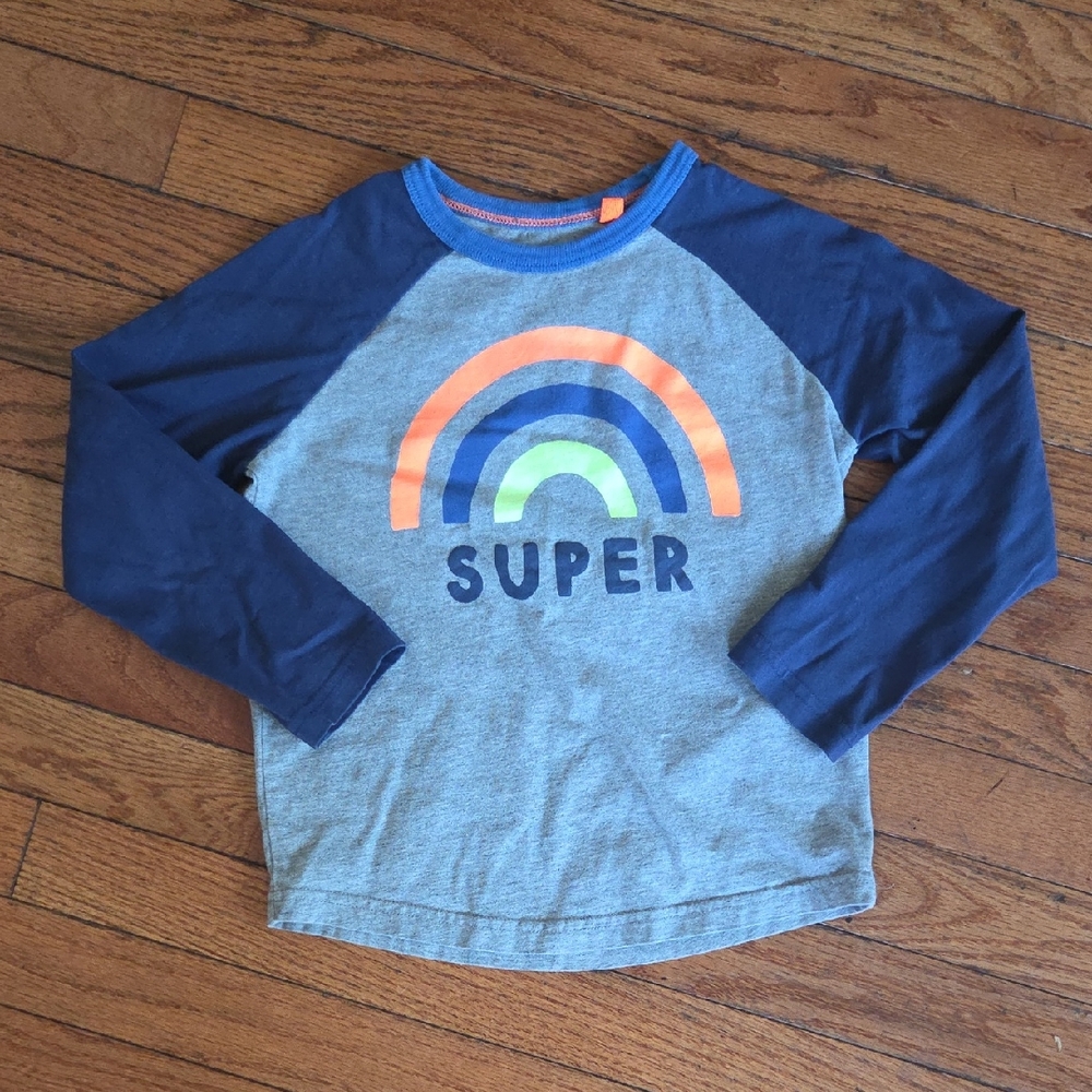 Mini Boden Rainbow Graphic Tee (5/6)